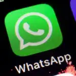 Close-up of WhatsApp icon