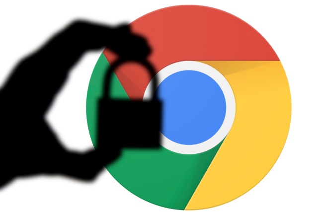 Chrome icon with a padlock