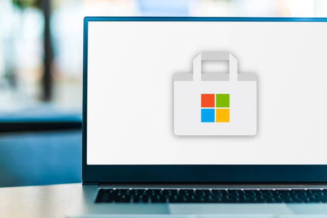 Microsoft Store on laptop