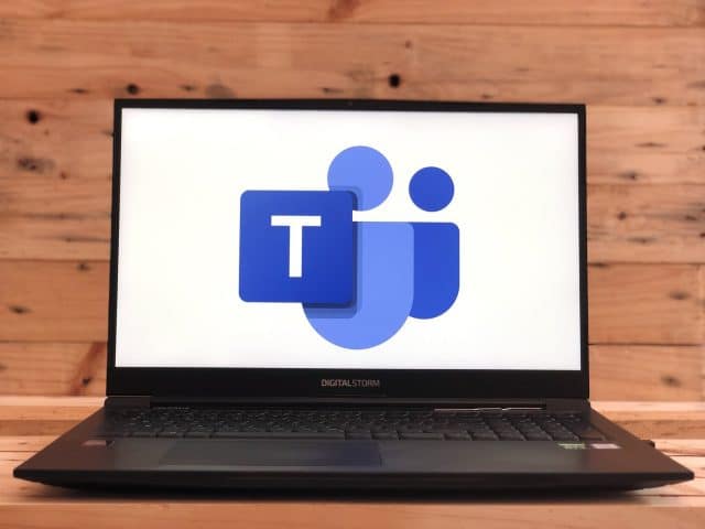 Microsoft Teams on laptop screen