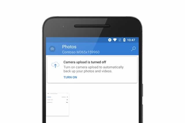 OneDrive Camera Upload