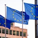 Three European flags