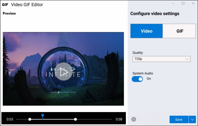 Microsoft Video GIF Capture PowerToy