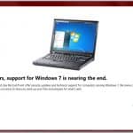 Windows 7 end of support message