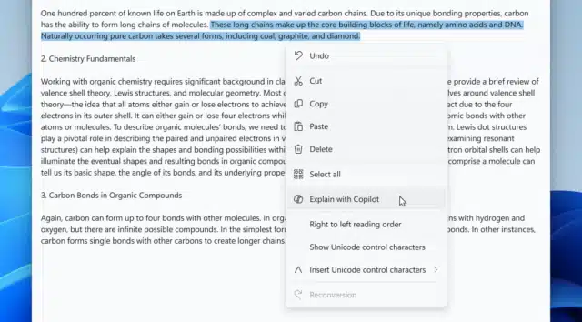 Explain with Copilot